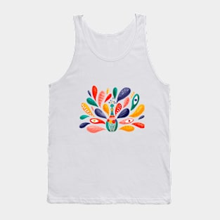 Happy Peacock - colorful palette Tank Top